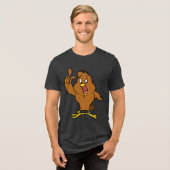 Henery Havik Schreeuwt Tri-Blend Shirt (Voorkant volledig)