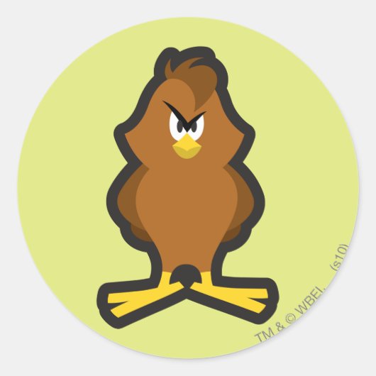 Henery Hawk 2 Ronde Sticker (Voorkant)