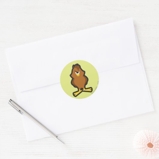 Henery Hawk 2 Ronde Sticker (Envelop)
