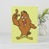 Henery Hawk Schreeuwend Kaart (Staand voorkant)