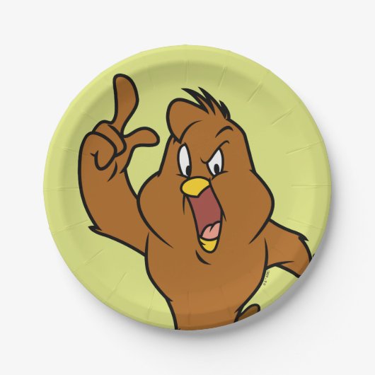 Henery Hawk Schreeuwend Papieren Bordje (Voorkant)