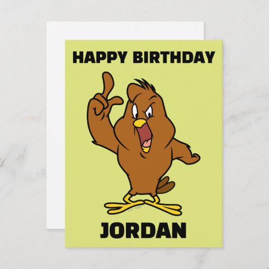 Henery Hawk Yelling Briefkaart (Voorkant / Achterkant)