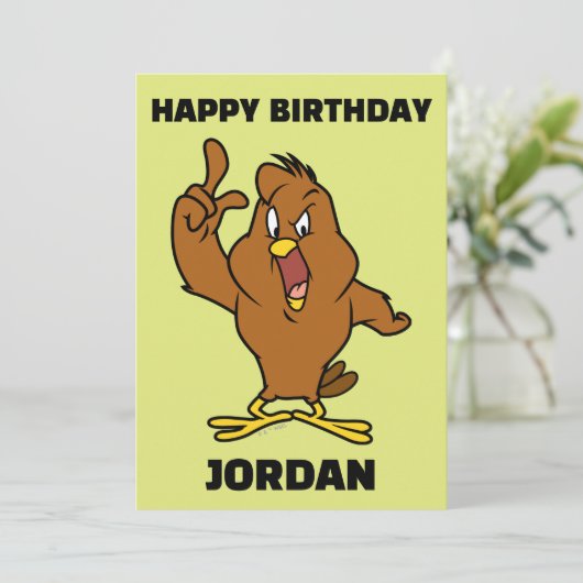 Henery Hawk Yelling Kaart (Staand voorkant)