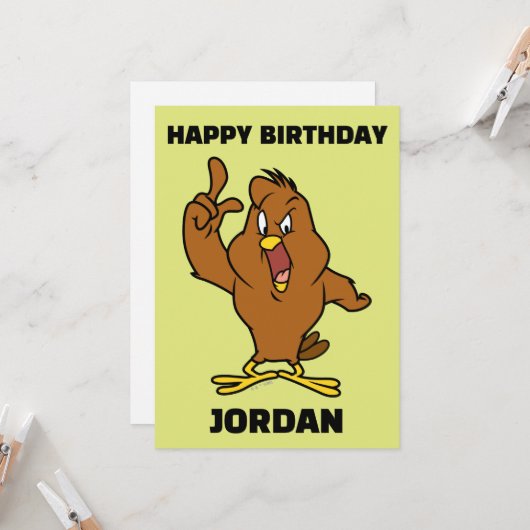 Henery Hawk Yelling Kaart (Voorkant / Achterkant in situ)