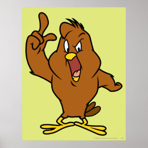Henery Hawk Yelling Poster