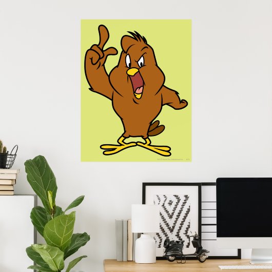 Henery Hawk Yelling Poster (Thuiskantoor)