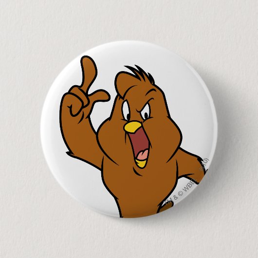 Henery Hawk Yelling Ronde Button 5,7 Cm (Voorkant)