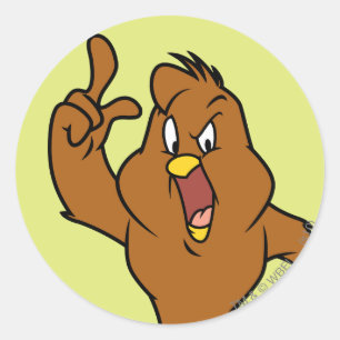 Henery Hawk Yelling Ronde Sticker