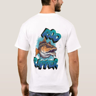 Hengel Ripper Reuzen Snoekbaars Maatwerk NAAM Viss T-shirt