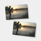 Hengelaar ochtend badge (Voor- en achterkant)