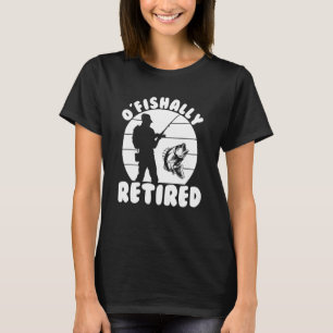 Hengelaar Vissen Gepensioneerde Vishaak Vis Aas T-shirt