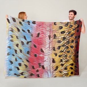 Hengelen naar Regenboogforel Fleece Deken