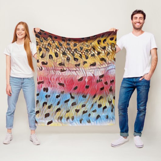 Hengelen naar Regenboogforel Fleece Deken (In situ)