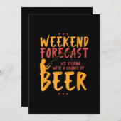 Hengelsport & Ice Gevist met bier Bedankkaart (Voorkant / Achterkant)