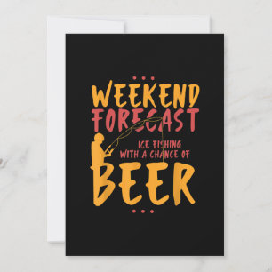 Hengelsport & Ice Gevist met bier Bedankkaart