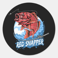 hengelvis-rood-snapper-visser-kunstwerk-vector
