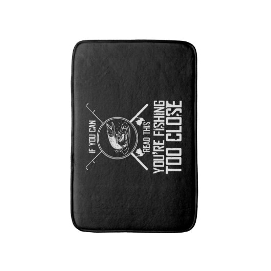 hengelvis vissen aas hengel cadeau badmat (Voorkant Verticaal)