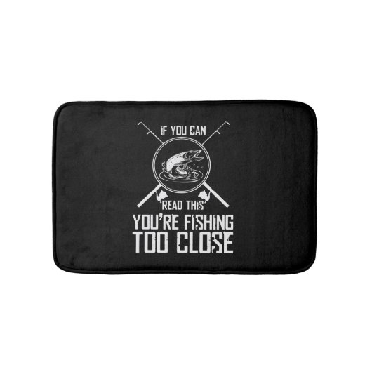 hengelvis vissen aas hengel cadeau badmat (Voorkant)