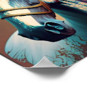 Hengst Abstracte kunst Poster (Hoek)
