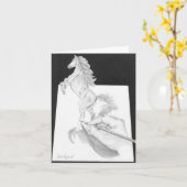 hengst die uit papier rijst kaart (Gele Bloem)