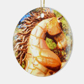 hengst en pony keramisch ornament (Links)