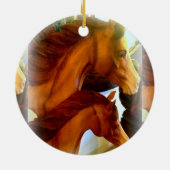 hengst en pony keramisch ornament (Achterkant)