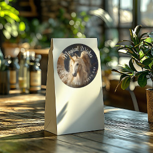 Hengst met Pegasus Wings en Eenhoorn Ronde Sticker