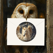 Hengst met Pegasusvleugels en eenhoornshoorn Ronde Sticker