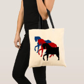 hengst sillouettes , canvas tas (Voorkant (product))