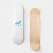 hengst van pony van paarden, mosterang silhouette persoonlijk skateboard (Voorkant)