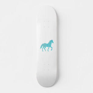 hengst van pony van paarden, mosterang silhouette persoonlijk skateboard