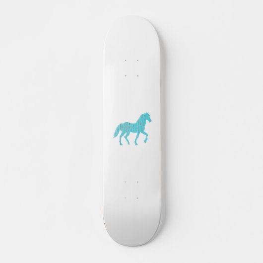 hengst van pony van paarden, mosterang silhouette persoonlijk skateboard (Voorkant)