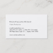 Hengst (wit) visitekaartje (Achterkant)