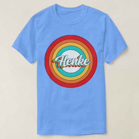 Henke Naam Shirt Vintage Henke Circle (Design voorkant)