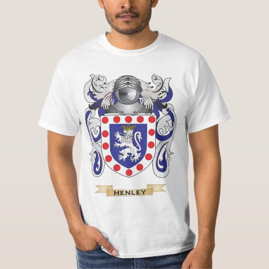 Henley Coat of Arms (Family Crest) T-shirt (Voorkant)