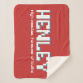 Henley jongens naam en betekenis pixels tekst game sherpa deken (Voorkant)