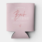 HENLEY Modern Roze Rood Retro Bachelorette Blikjeskoeler (Voorkant)