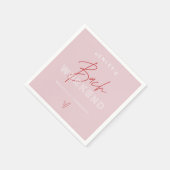 HENLEY Modern Roze Rood Retro Bachelorette Servet (Hoek)