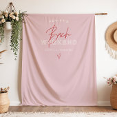 HENLEY Modern Roze Rood Retro Bachelorette Welkom Wandkleed