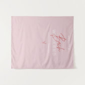 HENLEY Modern Roze Rood Retro Bachelorette Welkom Wandkleed (Voorkant (horizontaal))