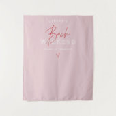 HENLEY Modern Roze Rood Retro Bachelorette Welkom Wandkleed (Voorkant)