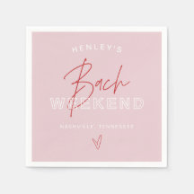 HENLEY Moderne Roze Rood Retro Bruidsmeisje