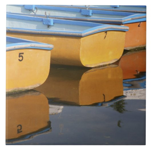 Henley-on-Thames rijboten op de rivier de Thames, Tegeltje (Voorkant)