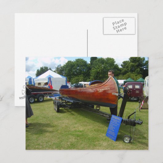 Henley on Thames, Traditioneel kanoe Briefkaart (Voorkant / Achterkant)