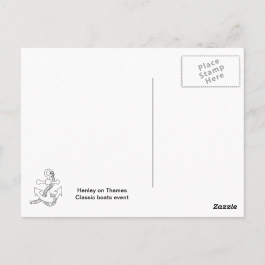 Henley on Thames, Traditioneel kanoe Briefkaart (Achterkant)