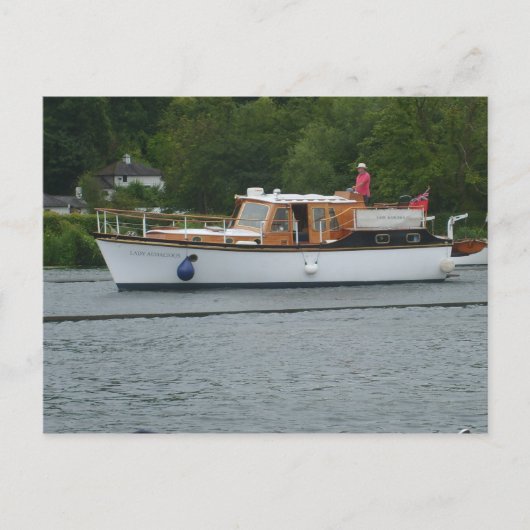 Henley op Thames, Klassieke motorboot op de Theems Briefkaart (Voorkant)