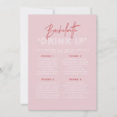 HENLEY Roze en Rode Bachelorette Drink Als Spel Kaart (Voorkant)