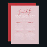 HENLEY Roze en Rode Bachelorette Drink Als Spel Kaart<br><div class="desc">Deze bachelorette spel beschikt over een edgy handgeschreven script lettertype en moderne roze en rode kleur combinatie. Bewerk de meeste formuleringen om aan uw behoeften te voldoen en combineer ze met alles in het HENLEY-collectie voor een samenhangende look.</div>