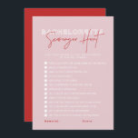 HENLEY Roze Rood Bachelorette Scavenger Hunt Kaart<br><div class="desc">Deze bachelorette spel beschikt over een edgy handgeschreven script lettertype en moderne roze en rode kleur combinatie. Bewerk de meeste formuleringen om aan uw behoeften te voldoen en combineer ze met alles in het HENLEY-collectie voor een samenhangende look.</div>