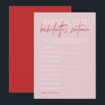 HENLEY Roze Rood Eindig de zin van de vrijgezelle  Kaart<br><div class="desc">Deze bachelorette spel beschikt over een edgy handgeschreven script lettertype en moderne roze en rode kleur combinatie. Bewerk de meeste formuleringen om aan uw behoeften te voldoen en combineer ze met alles in het HENLEY-collectie voor een samenhangende look.</div>